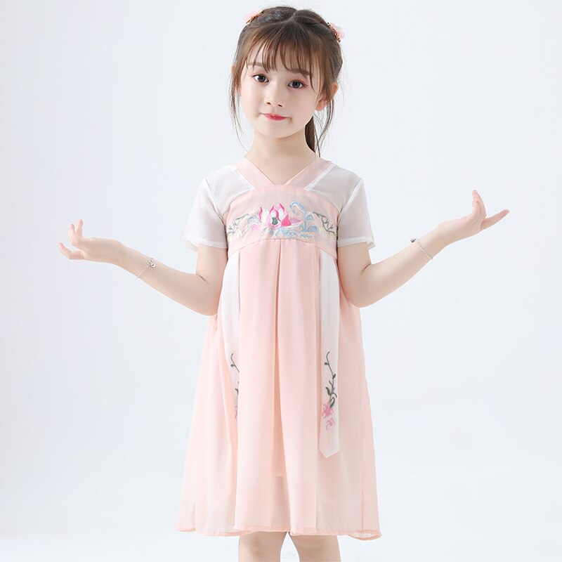Hanfu Kostuums Chinese Stijl Meisjes Tang Pak Chinese Oude En Traditionele Meisjes Speciale Kleding Meisje Hanfu Dragen DQL637