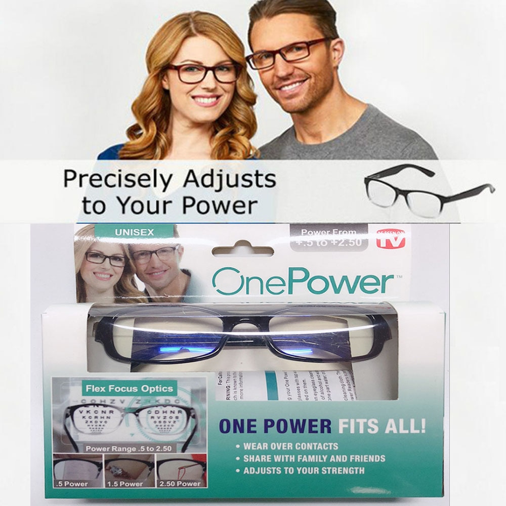 Multifocal one power læsere set på tv sætter alt i klart fokus autojusterende læsebriller briller  +5 to +250