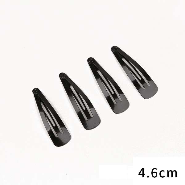 20pcs/bag Iron Hair Ornaments Duckbill Folder Waves Hairpins Base For Hair Clip Claw Findings Jewelry Making: 46mm Black