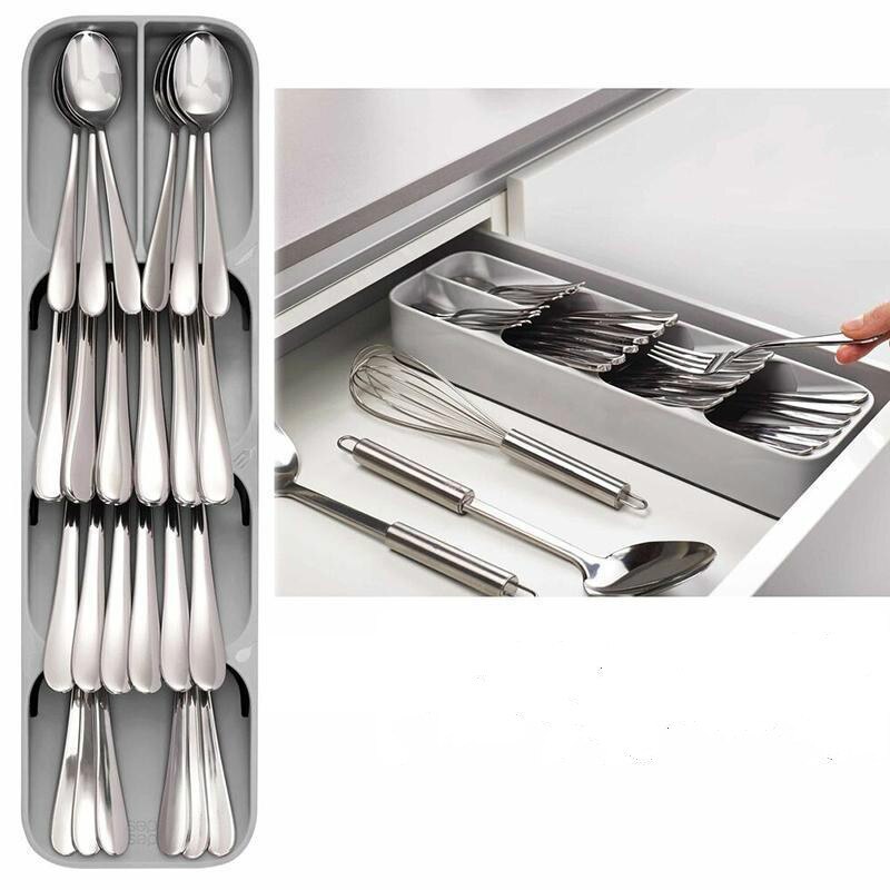 arrvial Tray Insert Cutlery Spoon Utensil Divider Organizer Kitchen Drawer Compact