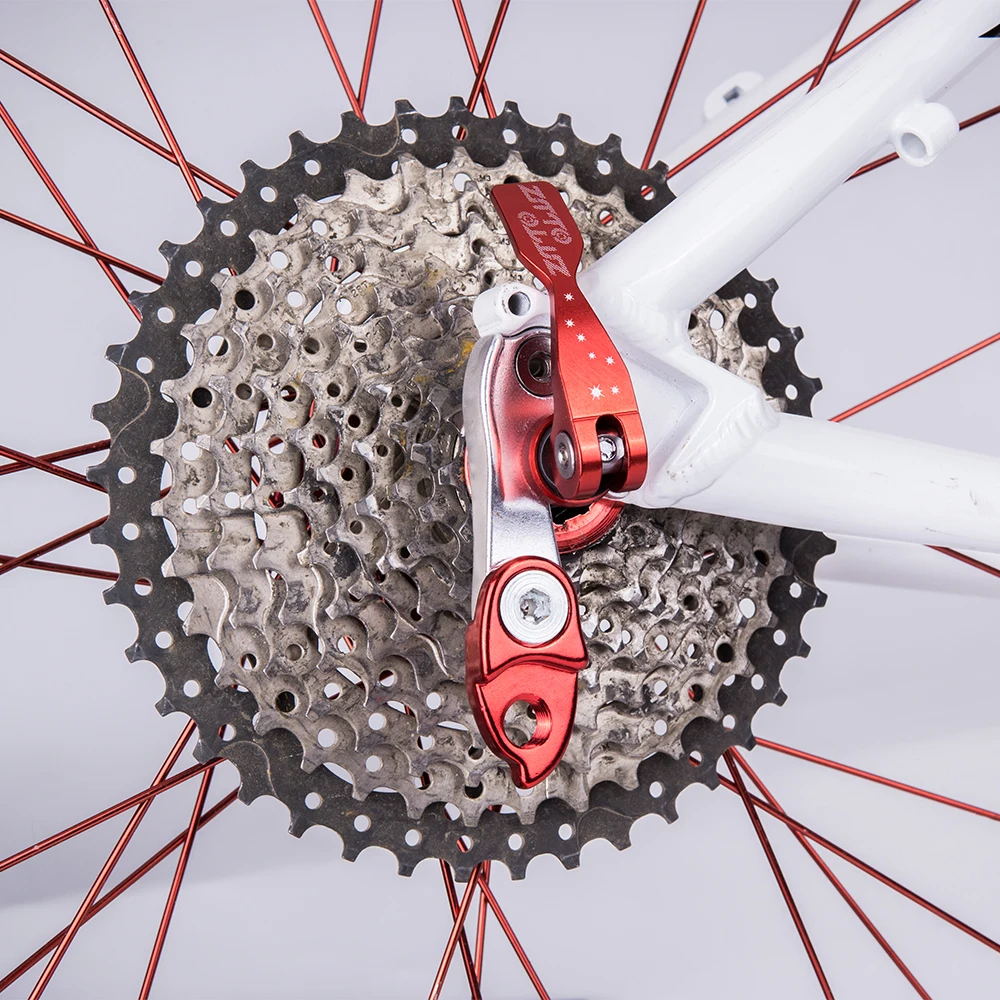 ZTTO Suspensión de cambio trasero de bicicleta, extensor de aluminio, marco de ciclismo de montaña, engranaje, piezas de gancho trasero