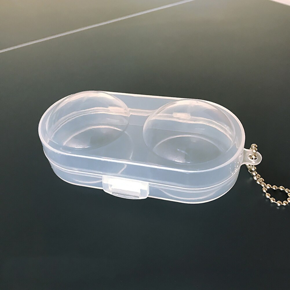 Table Tennis Container Box Portable Plastic Storage Case for 2 Ping-Pong Balls with Key Chain portable training practicing tools