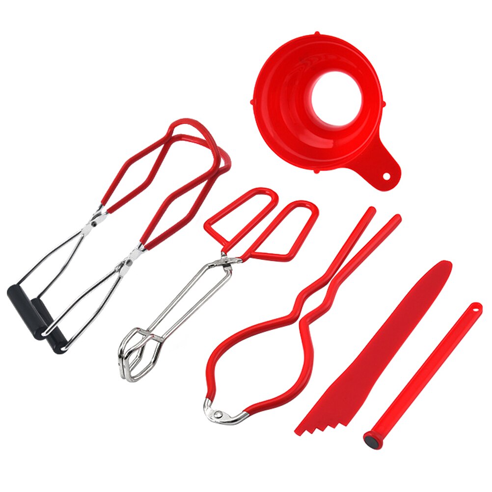 1 Set Premium Canning Kit Durable Canning Funnel Jar Lifter Wrench Set Anti-Scald Tongs Anti-Slip Lifting Tongs Can Lifter Tool