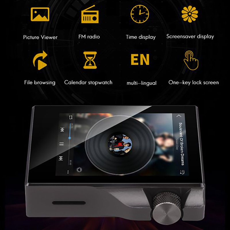 X10 Music Player with Bluetooth 4.2 16GB Portable 2.4 Inch Contact Screen High Fidelity Lossless Sound Player