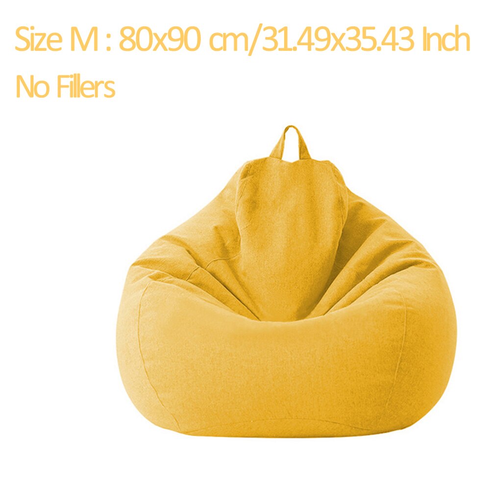 Sitzsack Sofa Stuhl keine füllstoff Tuch stuhl liege sitz sitzsack kissen Große Sitzsack Gefüllte Lagerung für freundlicher Erwachsene 70*80cm: M Gelb