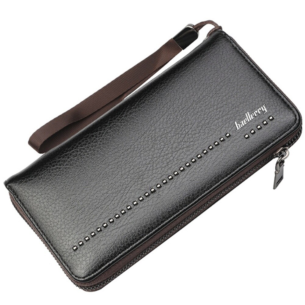 Vintage Men's Wallet PU Leather Solid Waterproof ID Credit Card Holder Card Pack Long Purse