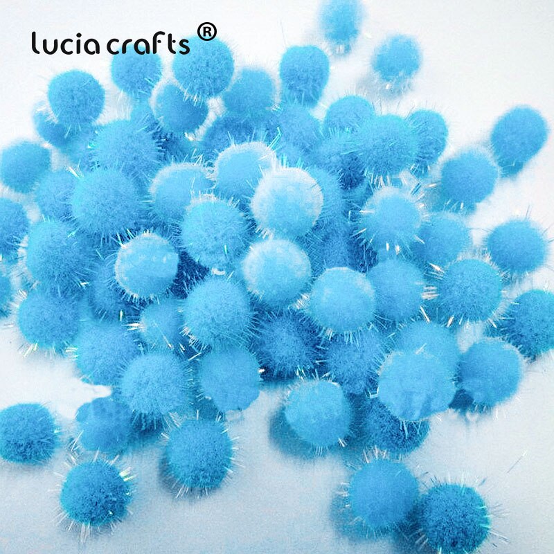 TOAOB 300 stuks 2 cm Pompons Pluizige Pompons Ballen Zwarte Pompoms voor doe -het-zelf Ambachten Decoraties