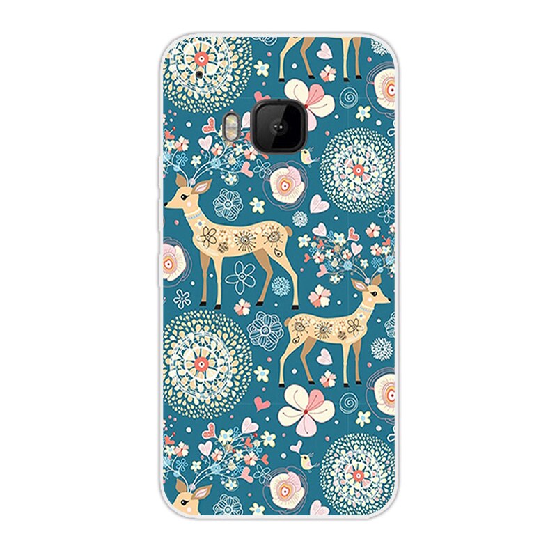 Beschermhoes voor htc one  m9 coque 5.0 " giraffe zachte tpu-hoes voor fundas htc one  m9 cover siliconen achterkant telefoonhoesjes: 08