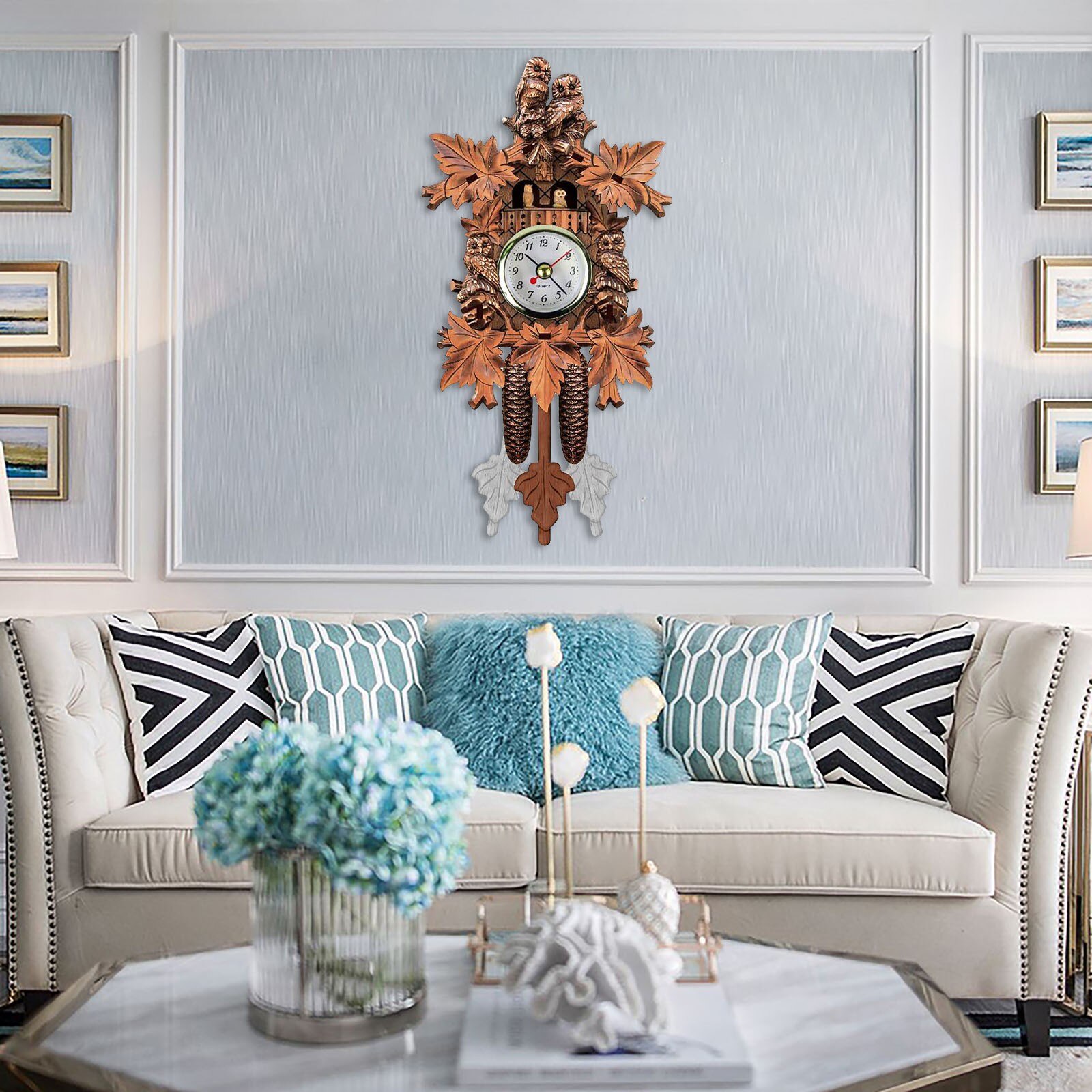 Cuckoo Clock Living Room Wall Clock Bird Cuckoo Alarm Clock wall Watch Modern Children Unicorn Decorations Home Day Time Alarm