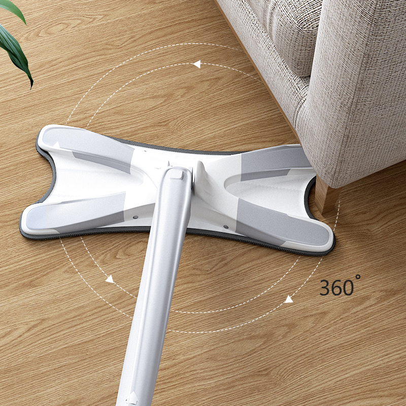 Fregona de suelo tipo X con almohadillas de microfibra reutilizables, fregona plana de 360 grados para el hogar, herramientas de limpieza del hogar sin manos, 3 uds.