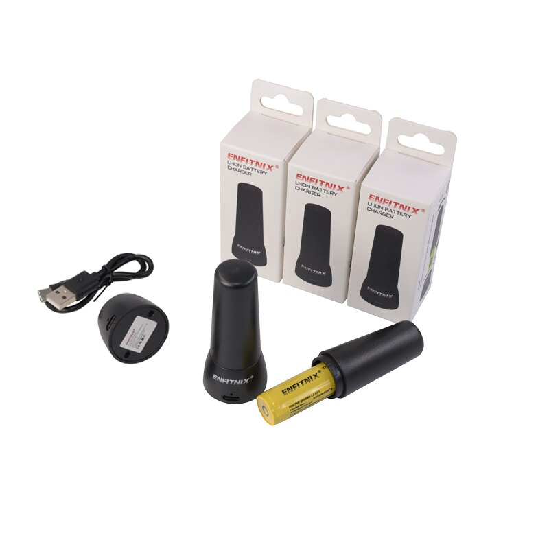 Enfitnix navi 800 batterilader sykkellykter batteri usb oppladbar holdbar lang levetid sykkellampe batterilader