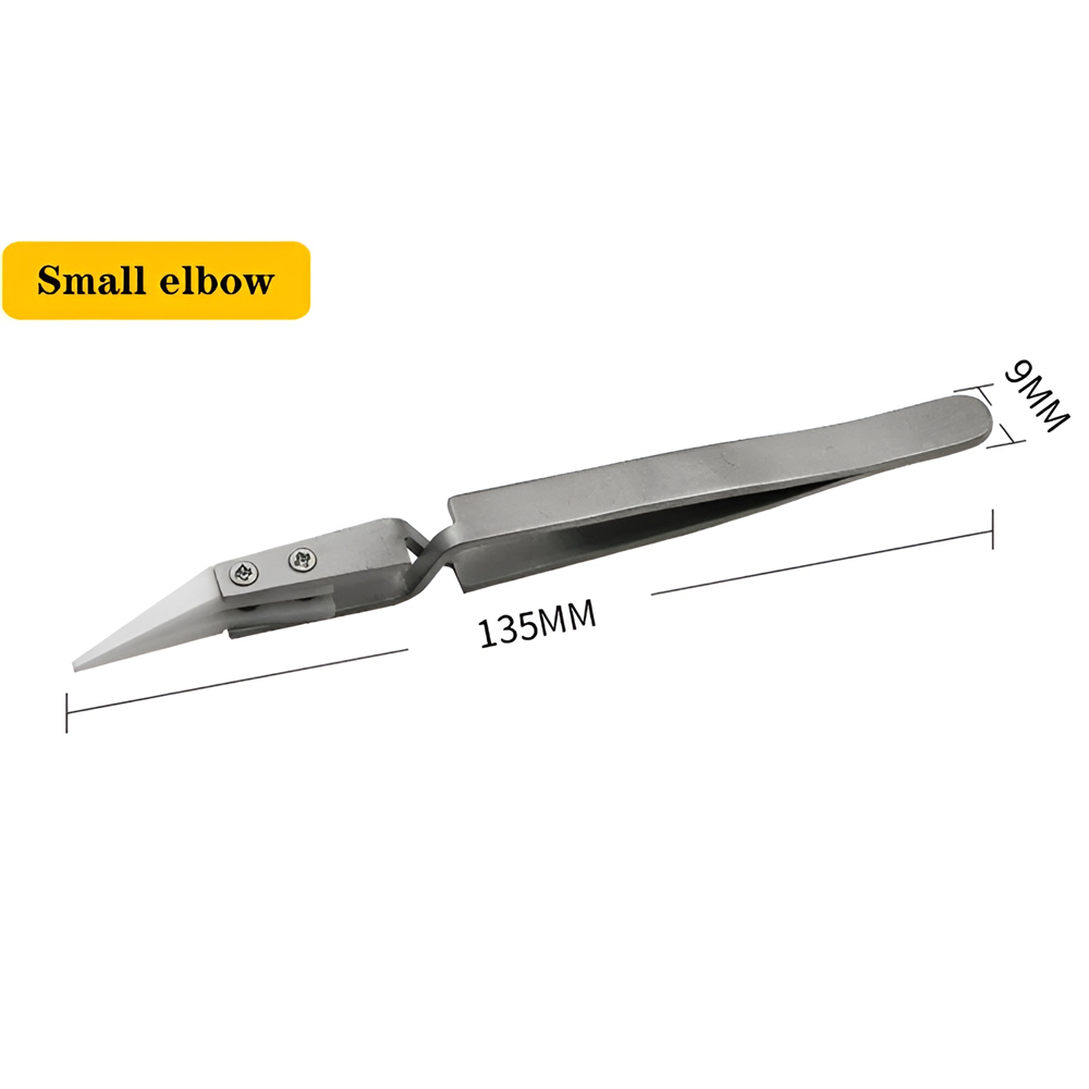 1/3 Stück elektronische Lötpinzette aus Keramik mit gerader Spitze, antistatische, umgekehrte, säurebeständige Präzisionsspannfutter-Keramikpinzette: ESD-18 1,5 MM