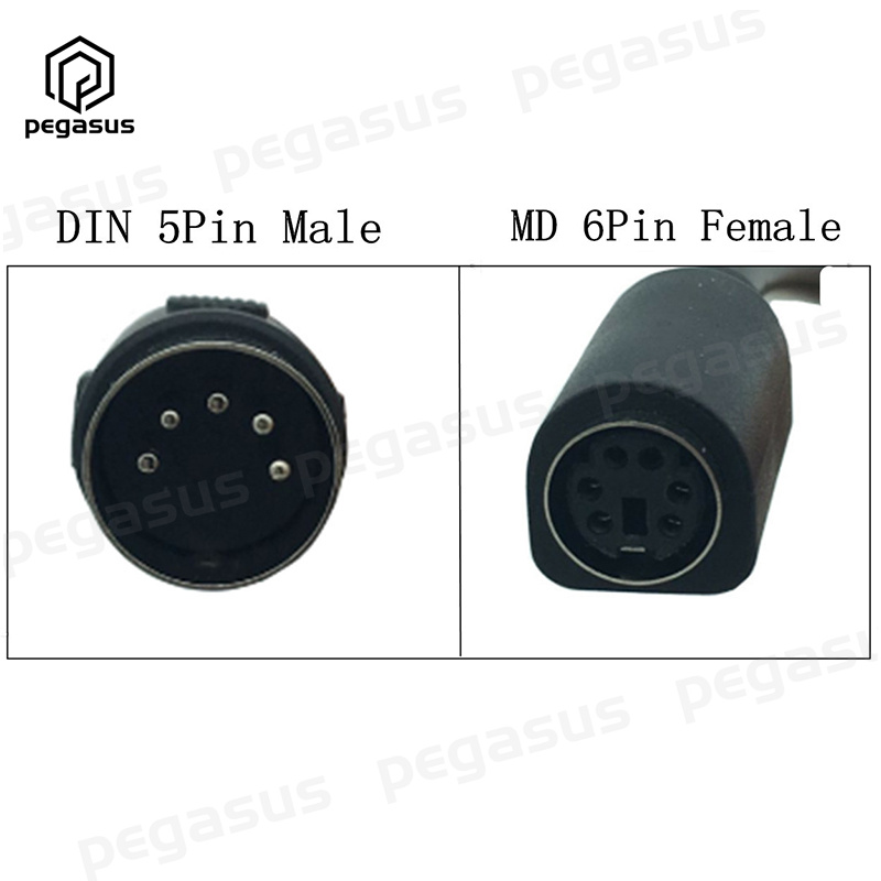 Cable adaptador para teclado y ratón, 15CM, PS2 DIN, 5 pines, macho a MD, 6 pines, hembra