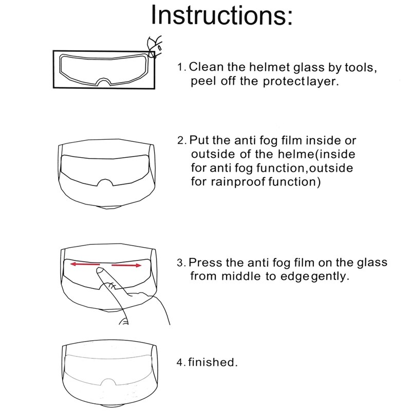 Rainproof Motorcycle Helmet Lens Film Protective Clear Visor Shield Sticker R3MD