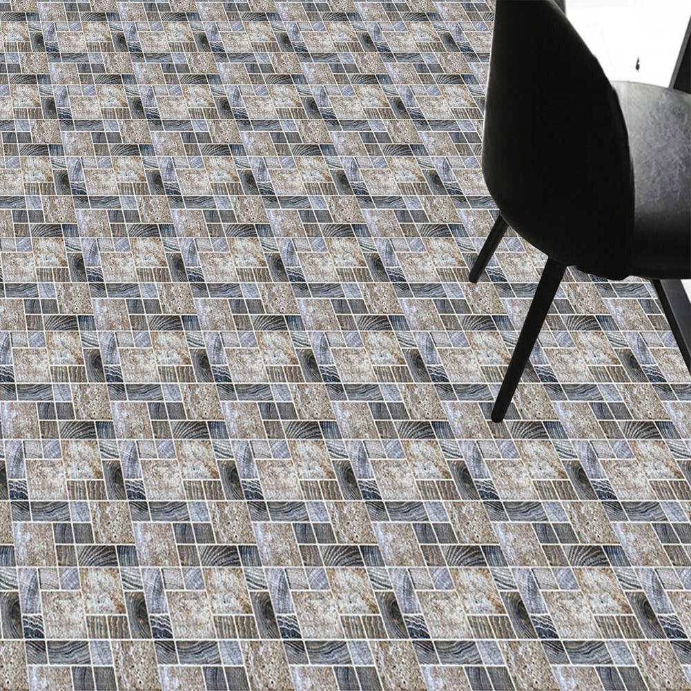 6pcs Tiles Stickers Self Moisture-proof Surface Covered with Film Adhesive Mosaic Kitchen Bathroom Waterproof Wallpaper