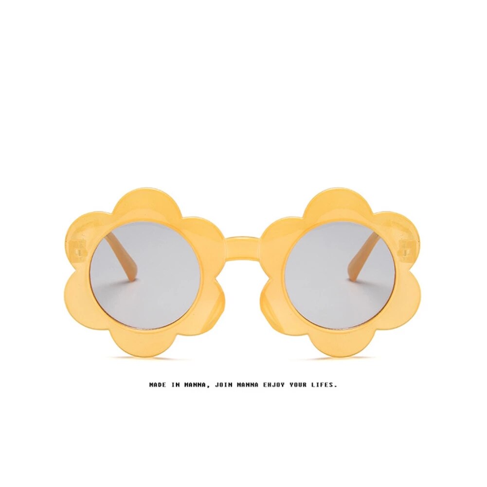 Gafas de sol antiuv para niños, lentes de sol infantiles con forma de girasol para exteriores y playa