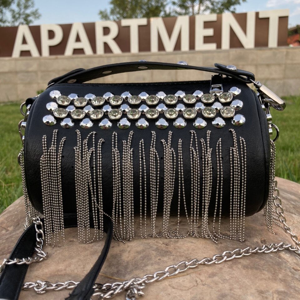 Vintage beroemde schelpen franje tas tassen dames handtassen portemonnees klinknagel pu leren dames schoudertassen tas