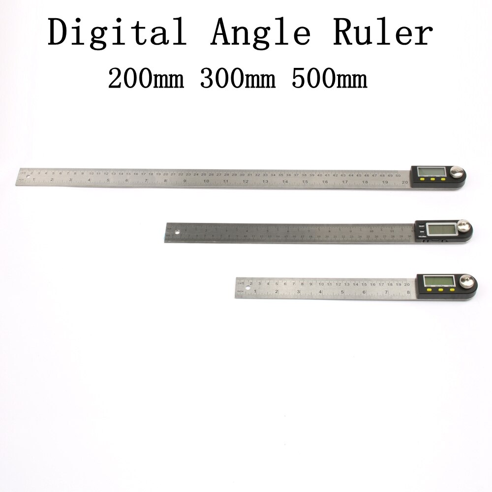 200mm 8 '' digitale gradenboog inclinometer goniometer waterpas meetinstrument elektronische hoekmeter roestvrijstalen hoekliniaal 12 "
