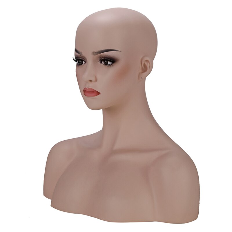 Buste de tête de Mannequin femme en fibre de verre pour l'affichage de perruque