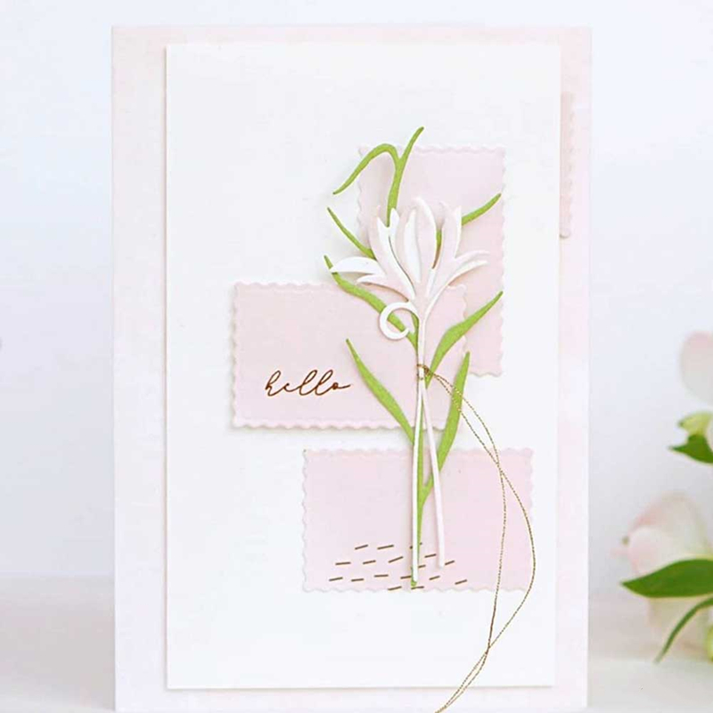 Spring FIowers And Plants Series Decoration Metal Cutting Die Scrapbooking DIY Decoration Craft Embossing Make Albums 2021l