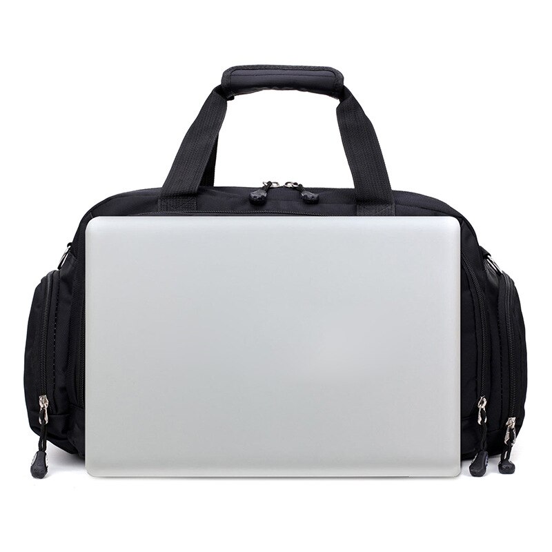 Große sport-umhängetasche, kurze reisetasche mit mehreren fächern, gepäcktasche mit gurt, reisetasche für damen, reisetasche