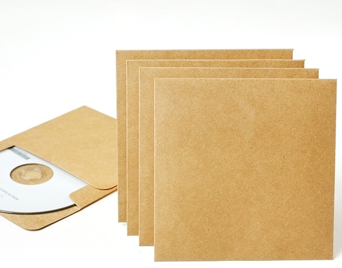 Sobres cuadrados de Papel Kraft para tarjetas de , 5 unidades