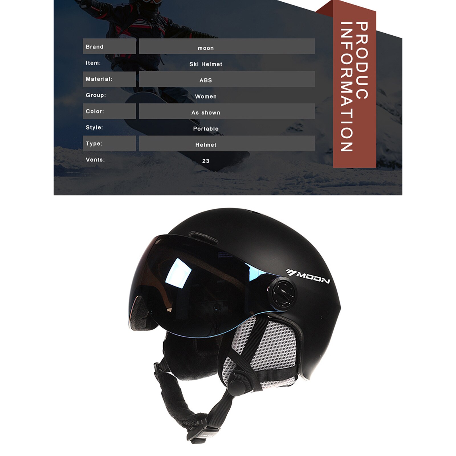 Ski Helmet With Goggles Men Women Lightweight Shockproof Skiing Equipment Snow Sports Safty Ski Helmets For Winter Ski