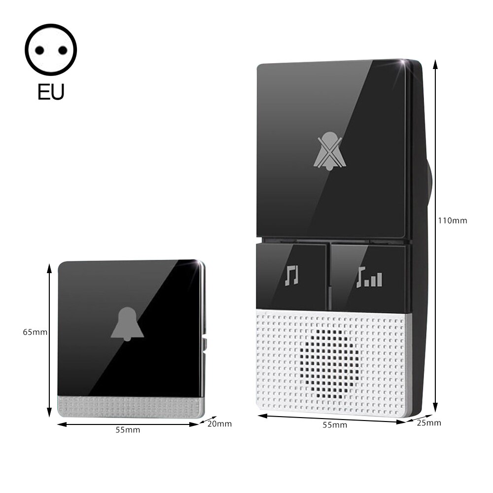 Wireless self-powered doorbell Chime Ring Home Electronic smart waterproof wireless doorbell Home Welcome Door Chimes