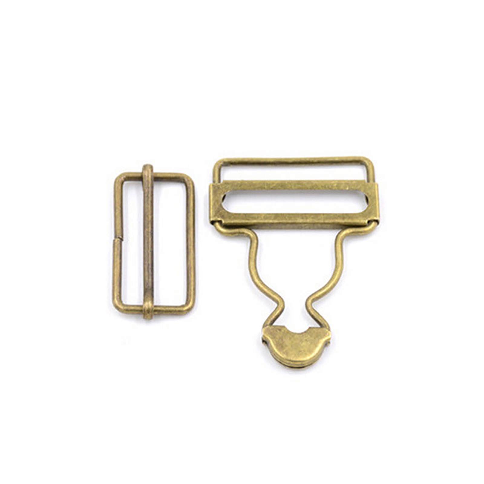 Tirantes vaqueros con hebilla y remaches, accesorios de costura, peto de Metal, Clips de calabaza, 10 unids/set por juego: 2.6cm / Antique Bronze