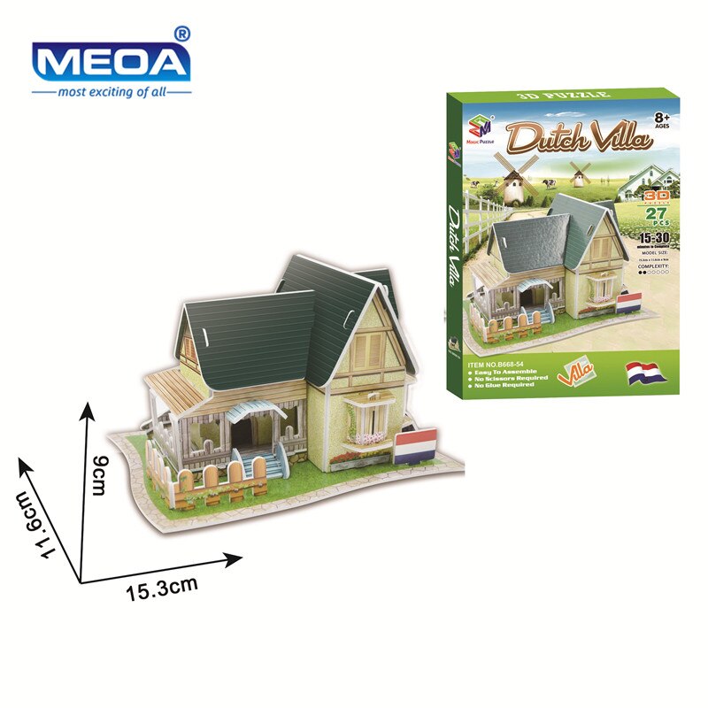 EVA Welt Dorf Miniatur Haus Gebäude 3D Puzzle Modell Bau 3D Jigsaw Puzzle Spielzeug Für Kinder X'mas: 668-54