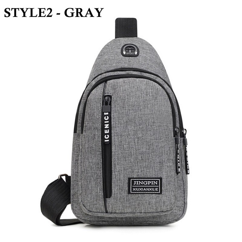 Bolso de hombro de nailon para hombre, bandolera de hombro para deportes al aire libre, Bolsa de mensajero de lona para Picnic: B-5