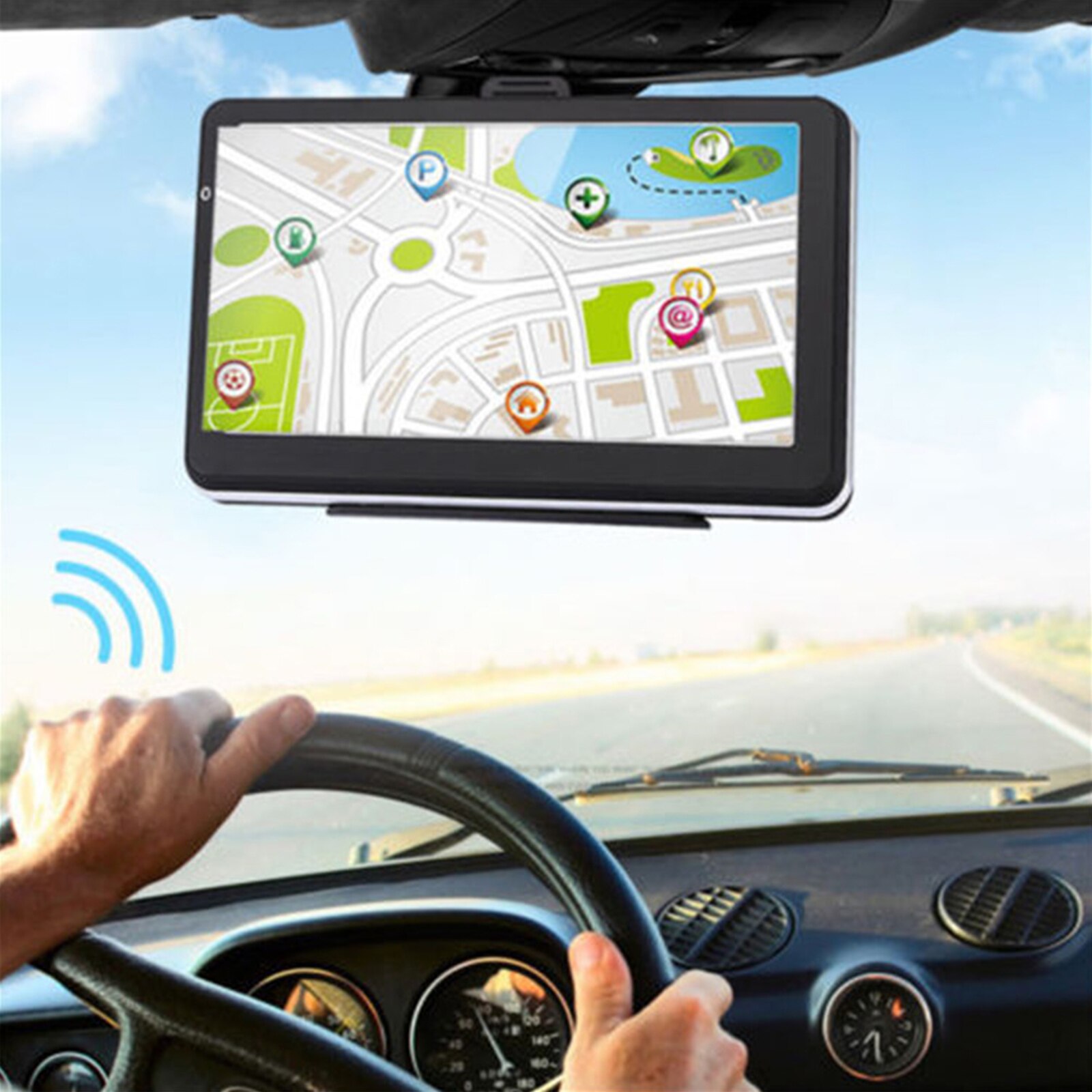 Dispositif de Navigation GPS pour camion et voiture, écran tactile de 7 pouces, 8 go-256 mo, facile à utiliser pendant la conduite