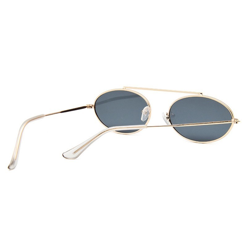 Gafas de sol ovaladas pequeñas Vintage para mujer, gafas de sol transparentes con montura metálica de , gafas de sol para mujer, gafas de sol Rosa UV400