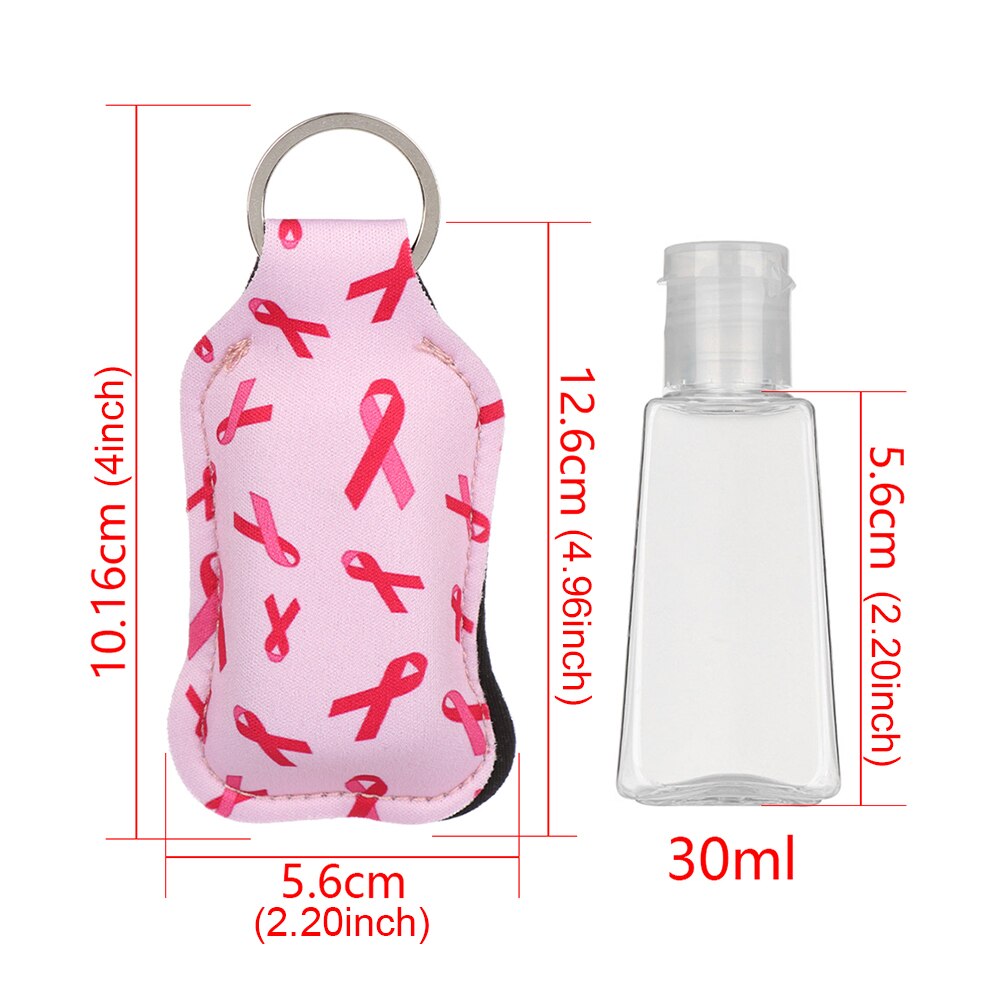 3 stk/sæt 30ml håndsprit flaske mini bærbar rejse silikone desinficer gel flasker genopfyldelige flasker med nøglering holder