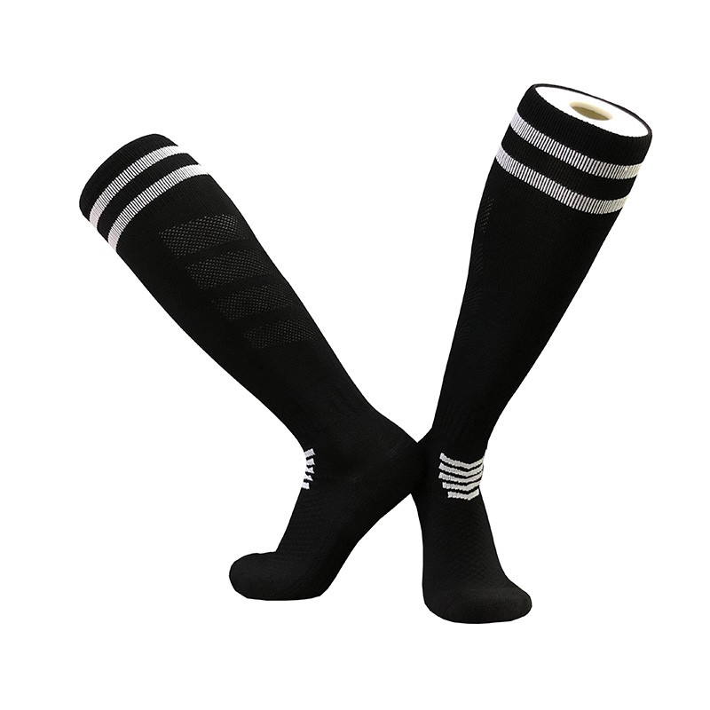 Calcetines de fútbol profesionales para niños y adultos, medias largas de entrenamiento hasta la rodilla, transpirables, de nailon: L / Castaño