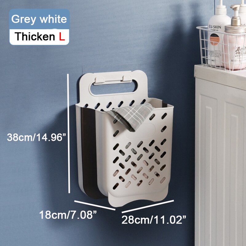 Bonbela Opvouwbare hangende wasmand bespaart muur opknoping wasmand