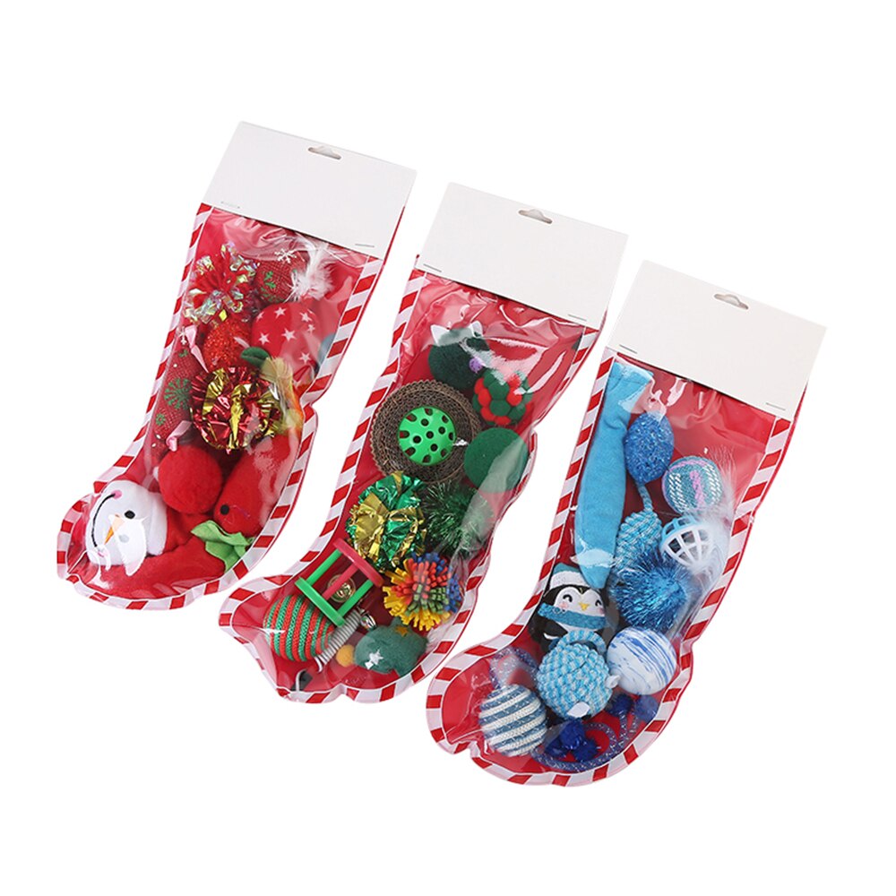 Juguete para gatos medias de Navidad con juguetes Set de juguetes mascotas, gatito Juguetes