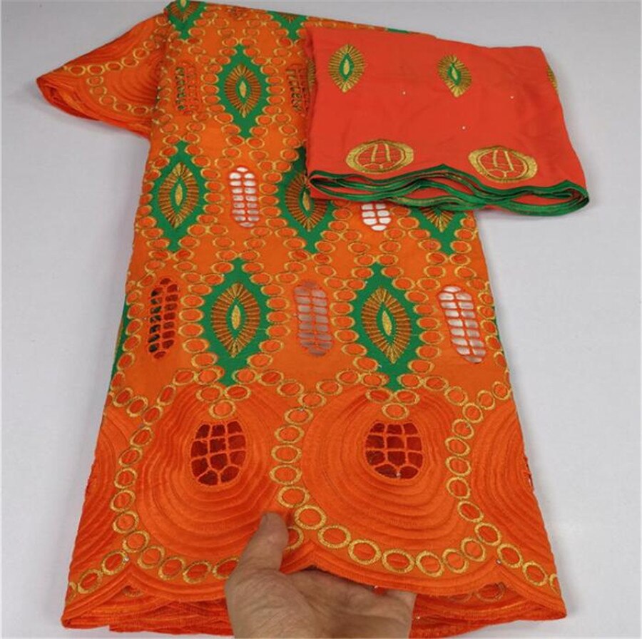 Swiss lace fabric embroidery African cotton fabrics Swiss voile lace in switzerland popular Dubai style 7yards
