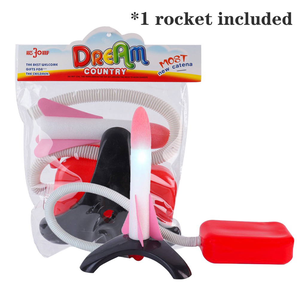 Outdoor Air geperst Stempel Raket Lancering Speelgoed Spel voor Kinderen Developmental Sport voor Kinderen Interessant Speelgoed Set voor Jongens: Default Title
