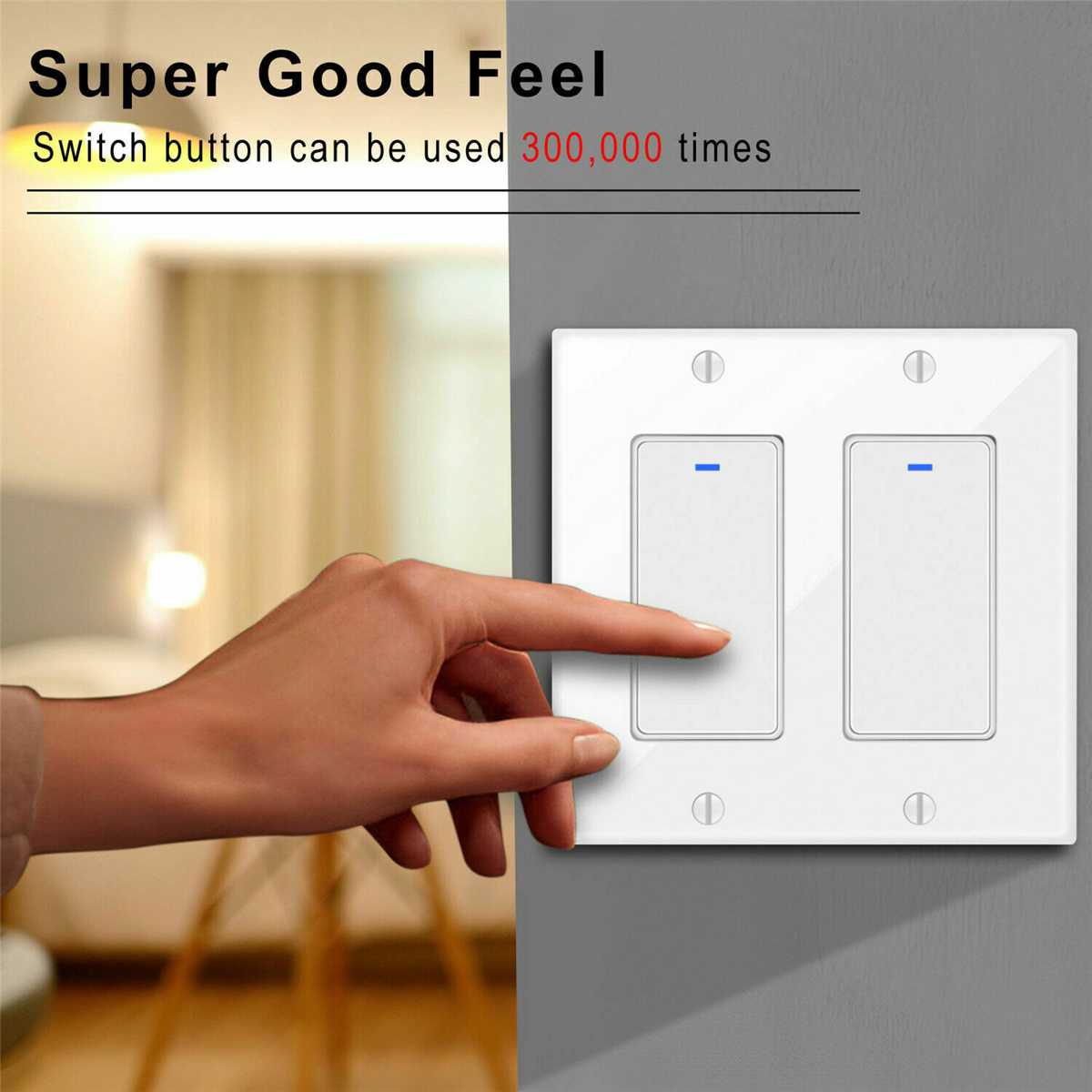 2/3/4 Gang WiFi Smart Home Light Wall Switch Socket Push Button Modern Panel Tuya Wireless Compatible For Alexa For Google Home