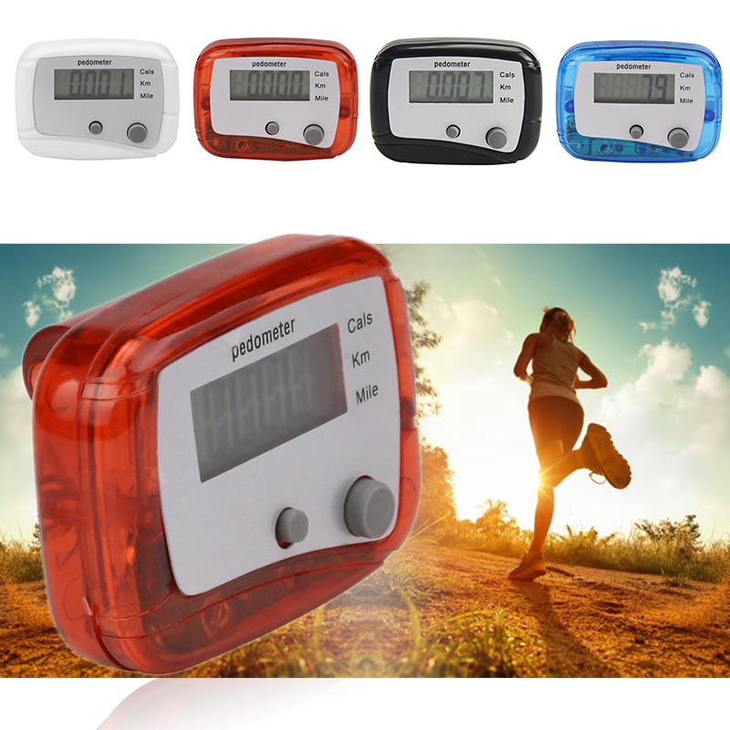 Mini Digital Clip de cálculo en pasómetro LCD podómetro correr Jogging entrenamiento de contador de Paso Doble llaves herramienta de deporte TSLM1