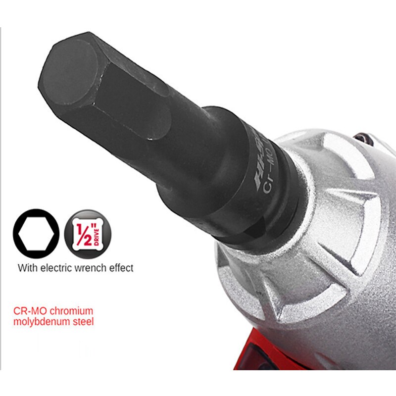 1/2 Universal Impact Wrench Socket Adapter Cr-MO Wrench Adapter Spanner Set Hex Head Socket Air Impact Craftsman H5-H19