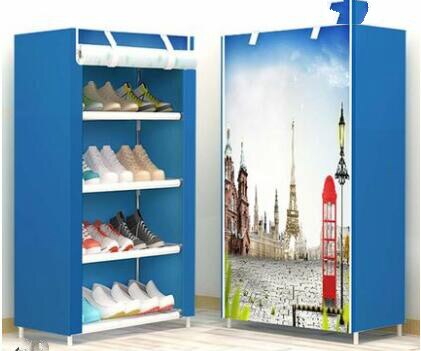 Multi-layer Shoe Rack Dustproof Fabric Assembly Shoe Storage Cabinet Stand Holder Space Save Shoe Organizer Rack pf082711