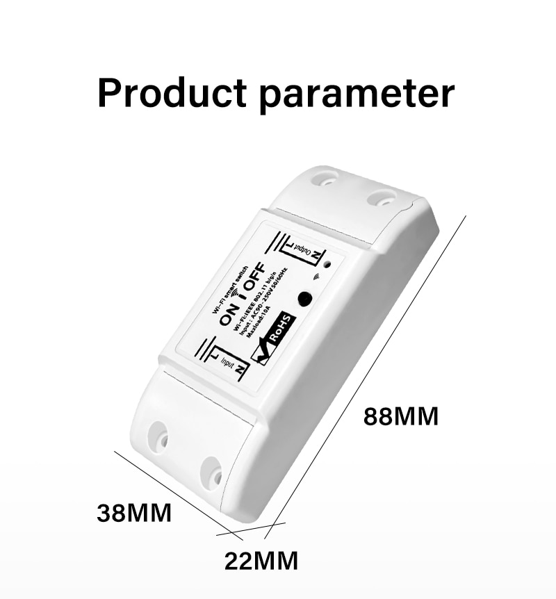 WiFi Smart Light Switch Tuya/Smart Life APP Wireless WiFi Smart Breaker LED Light Remote Control With Alexa Google Home Yandex