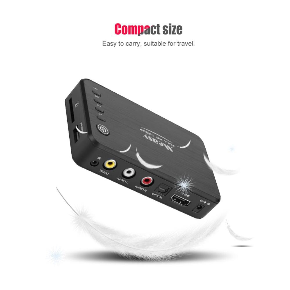 Measy A1HD Full HD Media Player Multimedia Portable 3D Hard Disk 1080P HD Video Audio Player Support USB and SD Card 100-240V