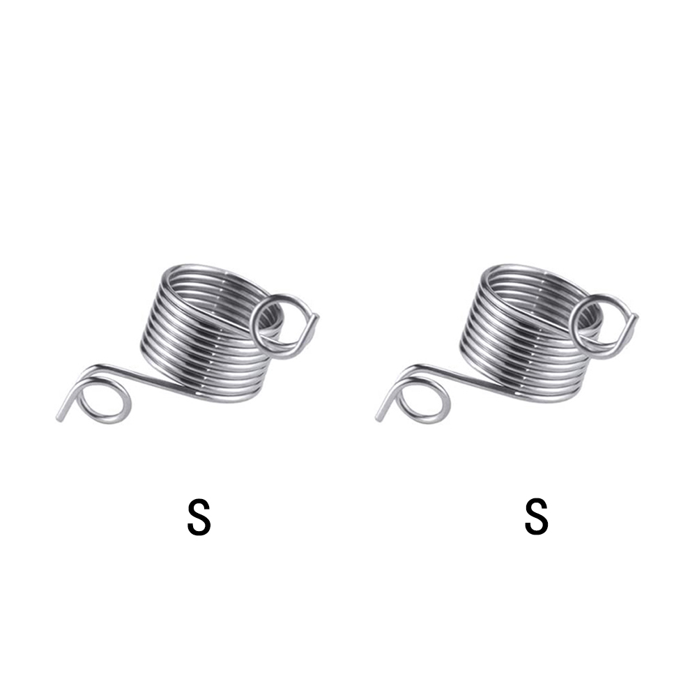 2 stk metal finger fingerbøl garn guide 2 størrelse finger holder strik finger finger ring til hækle strikke håndværk vævning tilbehør: 1