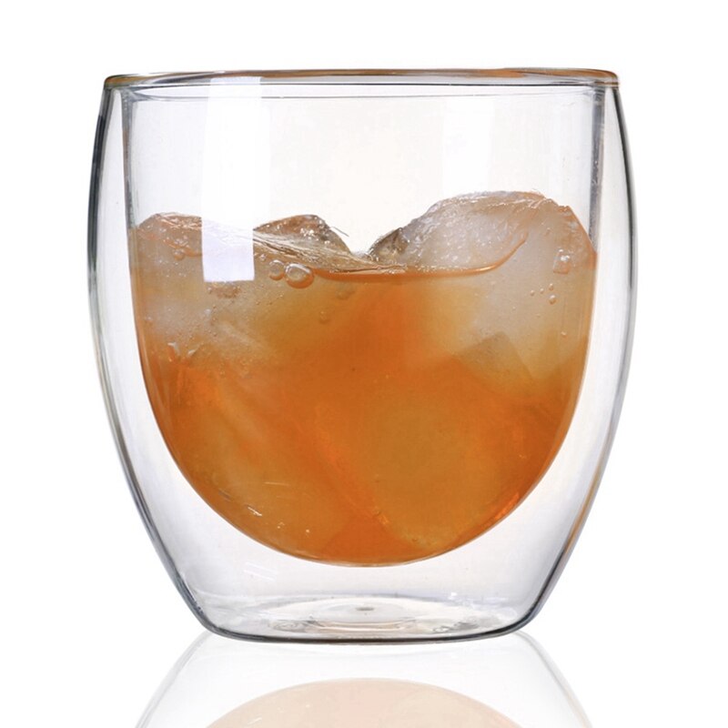Varmebestandig dobbeltvægs glas kop 80/250/350ml øl krus te whiskyglas kopper drikkeglas vandflaske kaffekopper