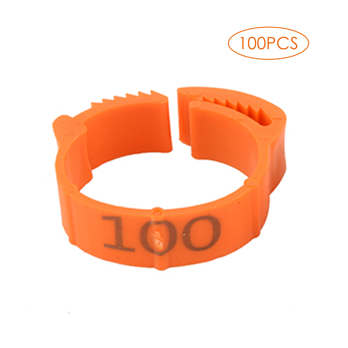 100 Pcs 20/24/27mm Identify Ring Carrier Pigeon Training Supplies Leg Number Bird Bands for Pigeon Chicks Bantam Chicken: Brown