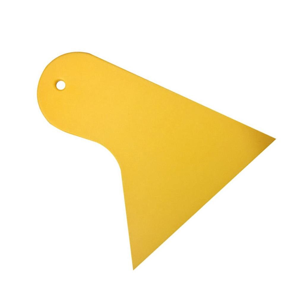 Bilfilm verktyg gul skrapa plast bil ljus film triangel skrapa glasfönster mobiltelefon film liten skrapa