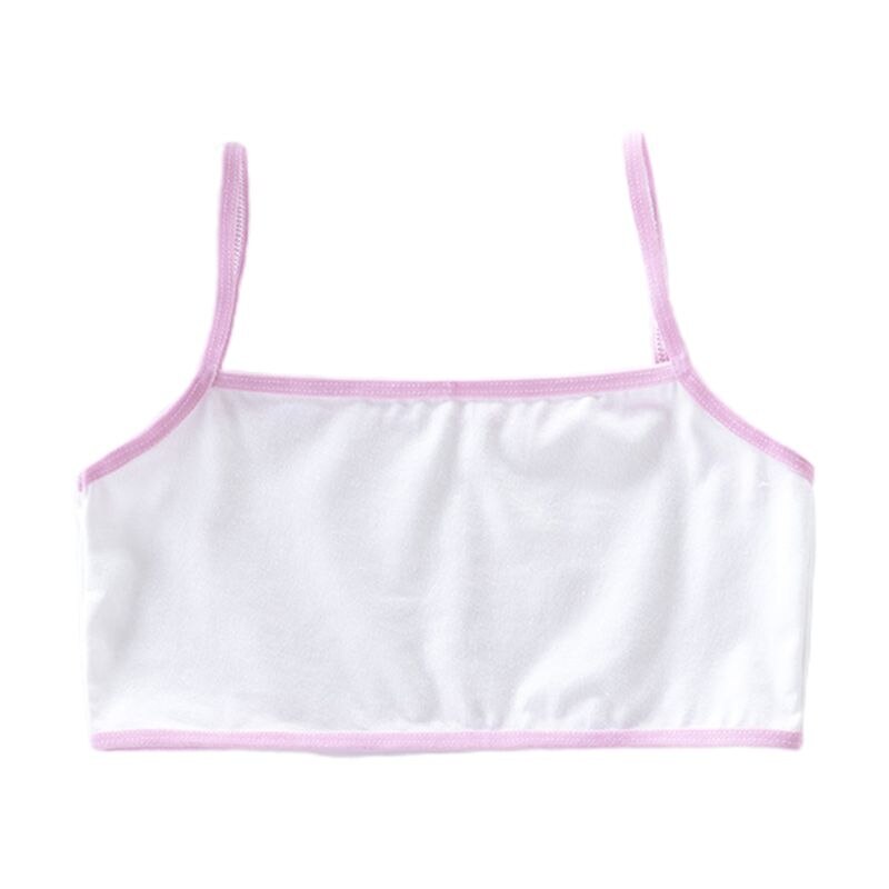 Pubertet piger sport træning bh åndbart undertøj wire gratis cami crop top: Lilla
